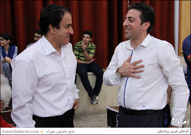 از راست: استاد مجید صافی، استاد ادوارد لازار