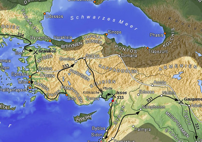 منطقه‌ای که درگیری بین داریوش سوم و اسکندر رخ داد و جنگ ایسوس نام گرفت