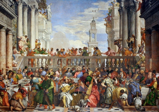تابلو عروسی در قانا به هنرمندی پائلو ورونزه (Paolo Veronese - The Marriage at Cana