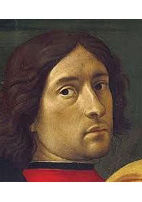 چهره دومنیکو گیرلاندایو که در بیشتر تابلوهایش به چشم می‌خورد