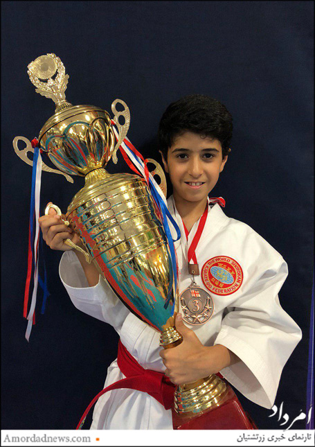 کسری سلامتی‌پور، نوجوان زرتشتی، پیکارهای بین‌المللی کاراته 2019