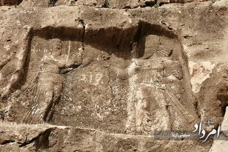 سنگ نگاره بهرام دوم ساسانی در 15 فروردین ماه 99 و افزایش ترک ها و آسیب ها 1