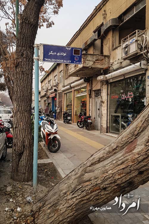 کوچه شاعر معاصرفروغ فرخزاد- محله منیریه چهارراه امیربهادر