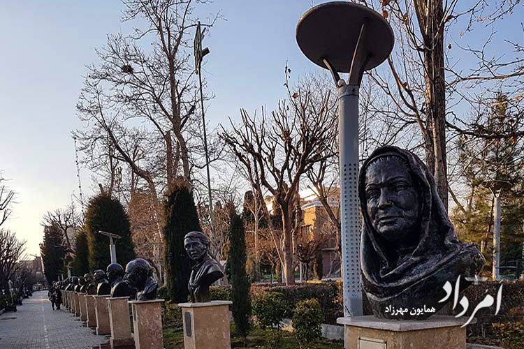 برپایی 24 تندیس مشاهیر هنر ایران در گوشه جنوبی خانه هنرمندان تهران
