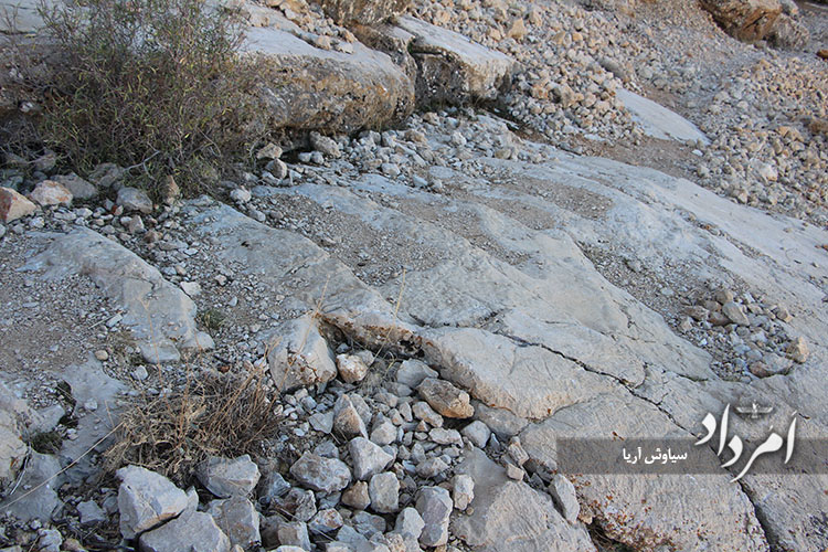 پلکان های سنگی که بوسیله عوامل طبیعی و انسانی تخریب شده است