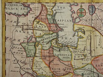 A later map by Salmon from A New Geographical and Historical Grammar. W. Johnston London 1766 persia 1752 north west