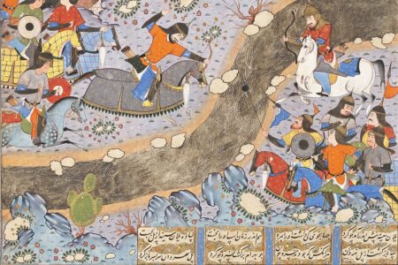 The Night Attack of Bahram Chubina on the Army of Khusraw Parvis LACMA M.2009.44.3 2 of 8