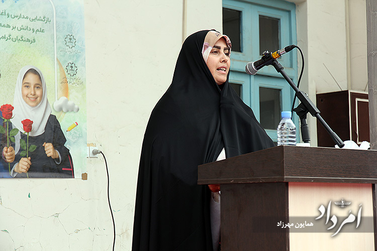 نواختن زنگ مهر دبیرستان ماندگار انوشیروان بهدست وزیر میراث فرهنگی 17 16 27