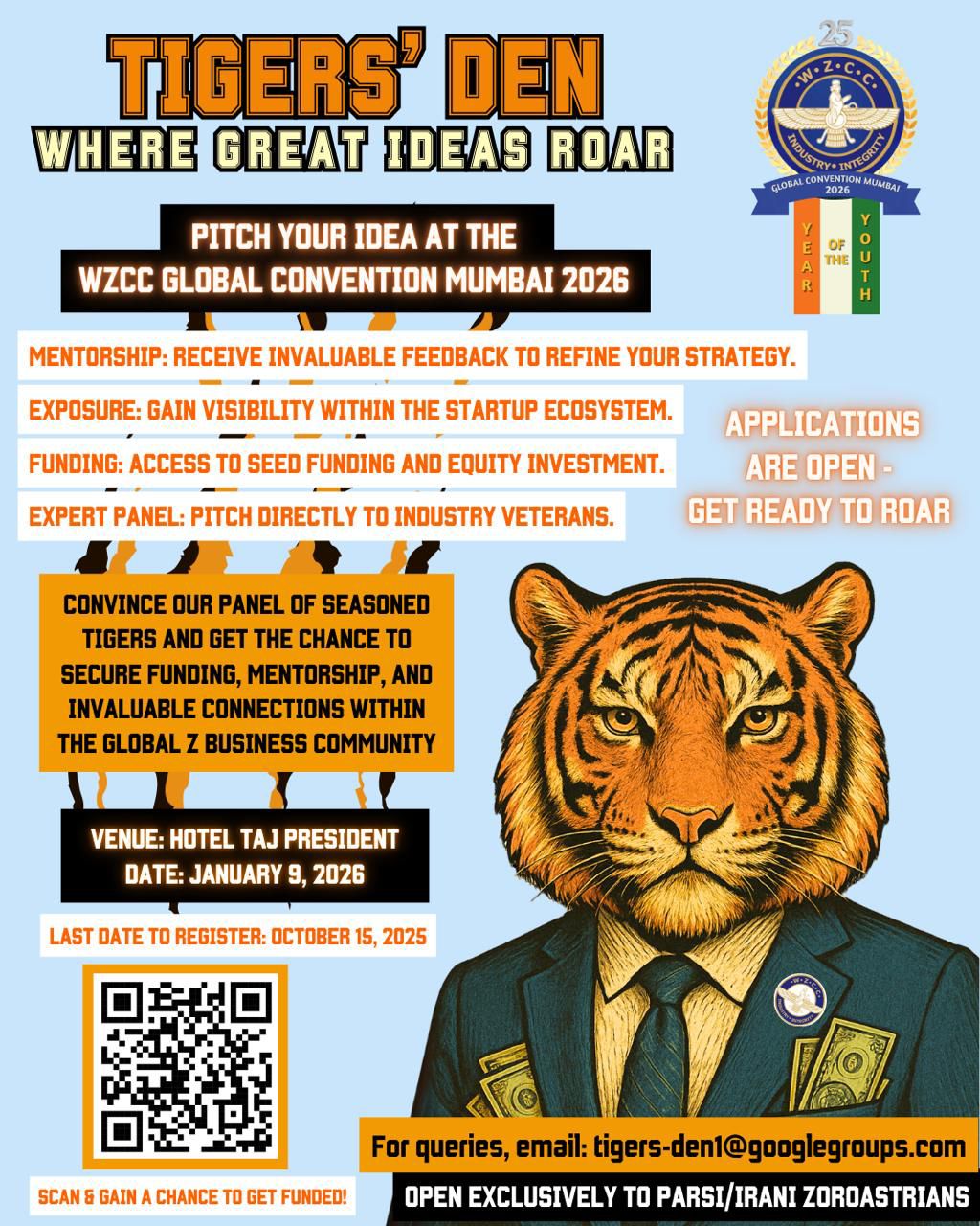 میدان ببرها؛ رقابت کارآفرینی زرتشتیان در همایش جهانی بمبئی 1 photo 2025 09 09 16 34 31