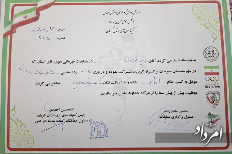 نیما نوذری قهرمان مسابقه مویتای نوجوانان شد 5 5 30