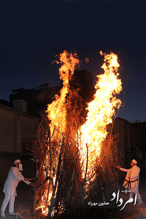 آتشافروزی آیین جهانی سده در آتشکده تهران 22 35 5