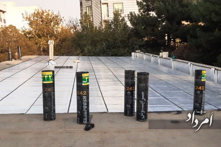 ایزوگام سقف ساختمان کتابخانه و شاه ورهرام  ایزد مارکار