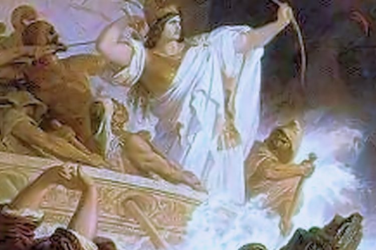 نگاره‌ای پندارین از آرتمیس یکم در نبرد سالامیس