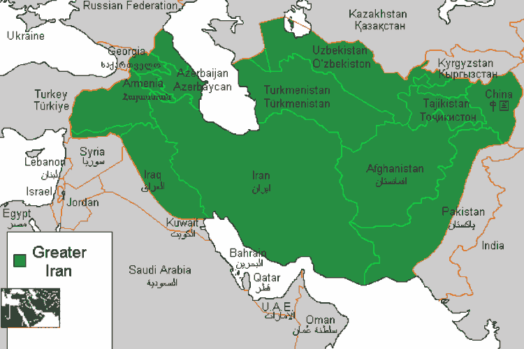 نقشه ایران بزرگ